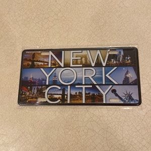 Metal New York City bicycle license plate